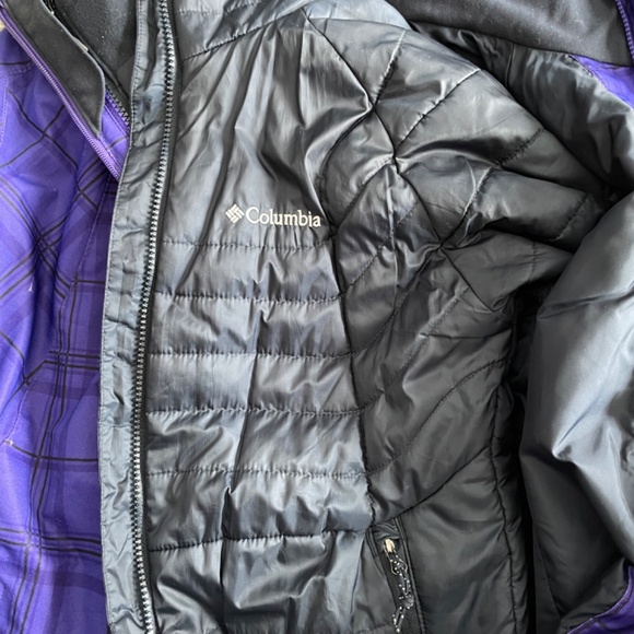 2 in 1 Purple/Navy Blue Winter Jacket Columbia - Picture 3 of 7
